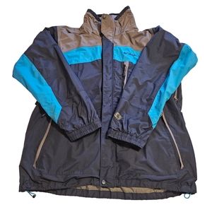 Mens Columbia Interchange Omni- Shield 3 In 1 Blue Grey Ski Jacket